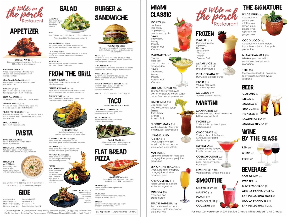 Wilde on the Porch Menu - Image 2